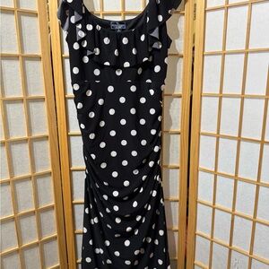 American Living Connected Apparel Polka Dot Midi Dress